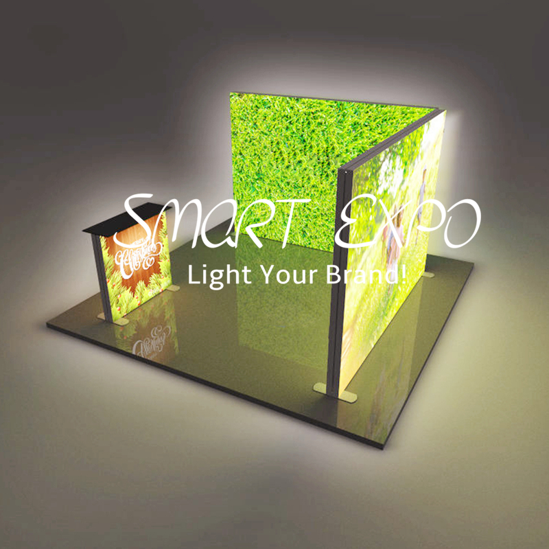 Excellent Show Illuminous Advertising Display Booth Easy to Install and Graphics Look Fantastic-image-861880803