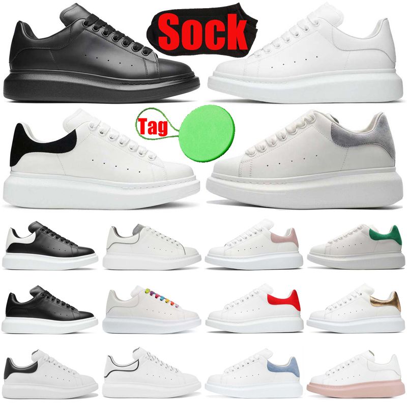 

Designer running shoes for men women shoe Triple Black White Leather mqueen Suede mens mcqueens womens alexander trainers queen sneakers mc runners, #1 triple black 36-45