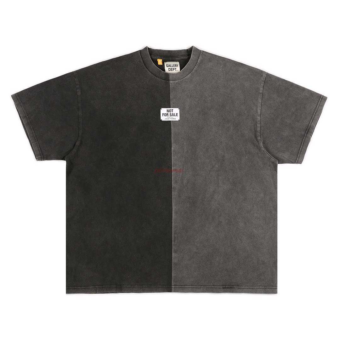 

Fashion Designer Clothing Tees Rock Tshirt Galleryes Depts. Simple Washed Old Color Block Splice Broken Couple Short Sleeve T-shirt Streetwear Hip hop TShirts, Deep black
