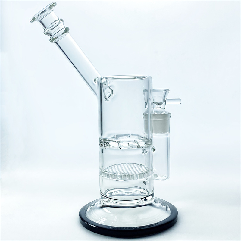 

Thick glass bong side neck honeycomb turbine drill, 18mm
