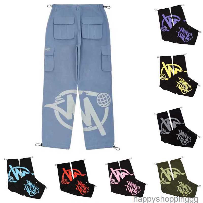 

Mens Pants Minus Two Cargo Y2k Casual Pants Loose Punk Rock Straight Wide Leg Trouser Streetwear Pant Retro Street Trend Overalls MinusTwo