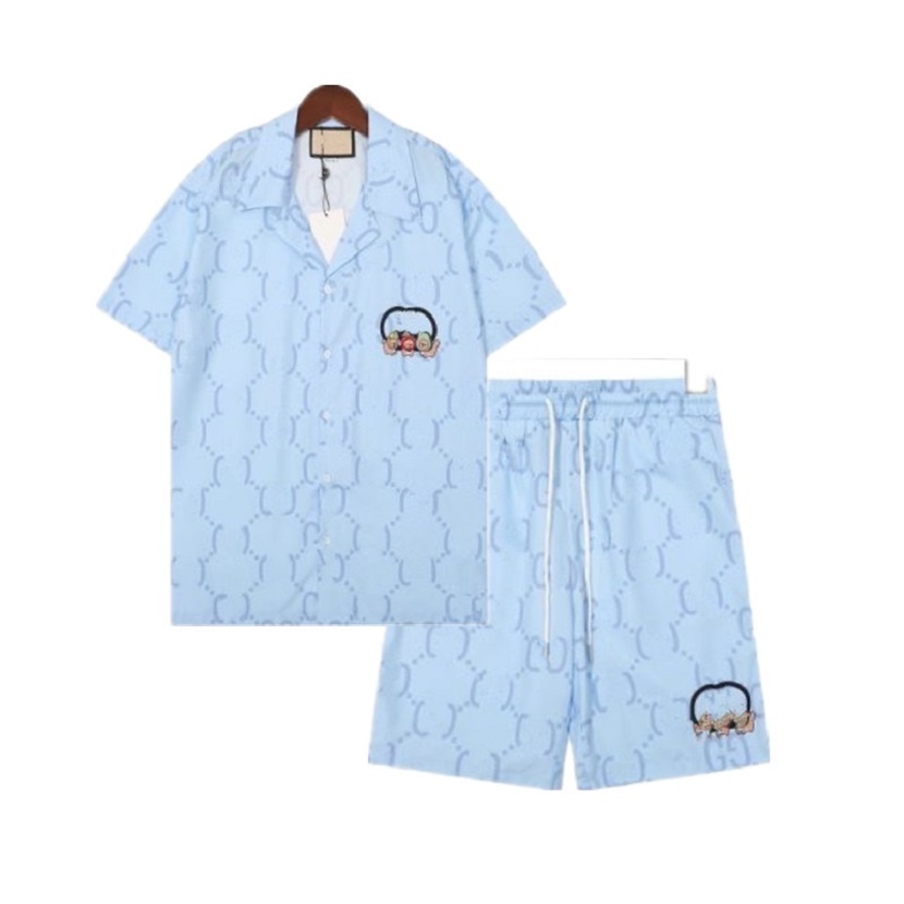 

Fashion Hawaii Floral Letter Print Beach Shirts Men's Designer Silk Bowling Shirt Casual Shirts Men Summer Short Sleeve, Customize