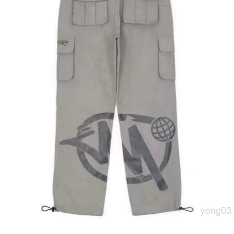 

2023 New Minus Two Cargos American Patchwork Print High Street Handsome Fashion Men's Upscale Workwear Pants Fs074ki7, 12