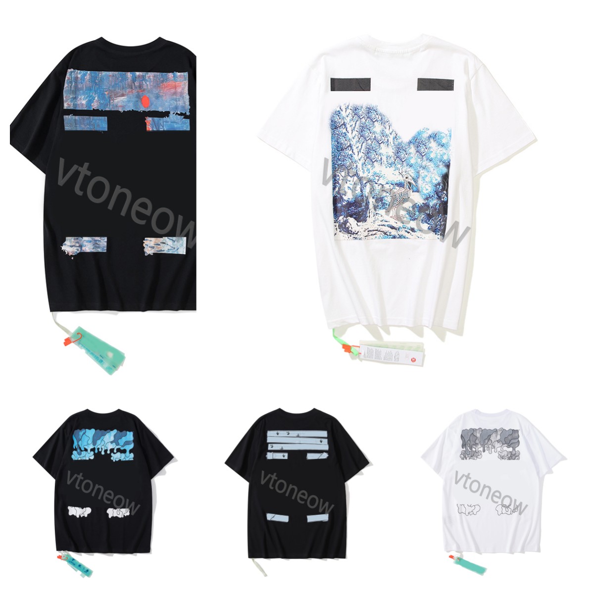 

High Quality Designer Luxury brand offs whites shirt Fashion Mens T-shirts Stylist Short Sleeves offs Men Hip Hop Tees whites US size S-XXL, The same as original