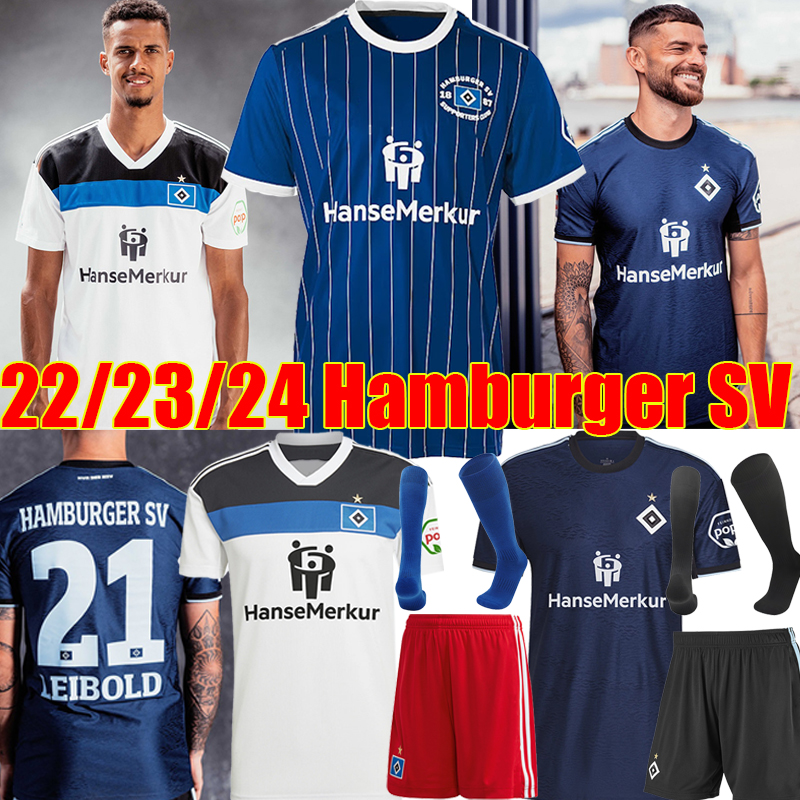 

2023 2024 Hamburger SV Soccer Jerseys Home Away VAGNOMAN ONANA LEIBOLD REIS KITTEL GLATZEL DUDZIAK 22/23/24 HSV Men Kits sock Full sets football shirts uniforms, Hanbao 22-23 away