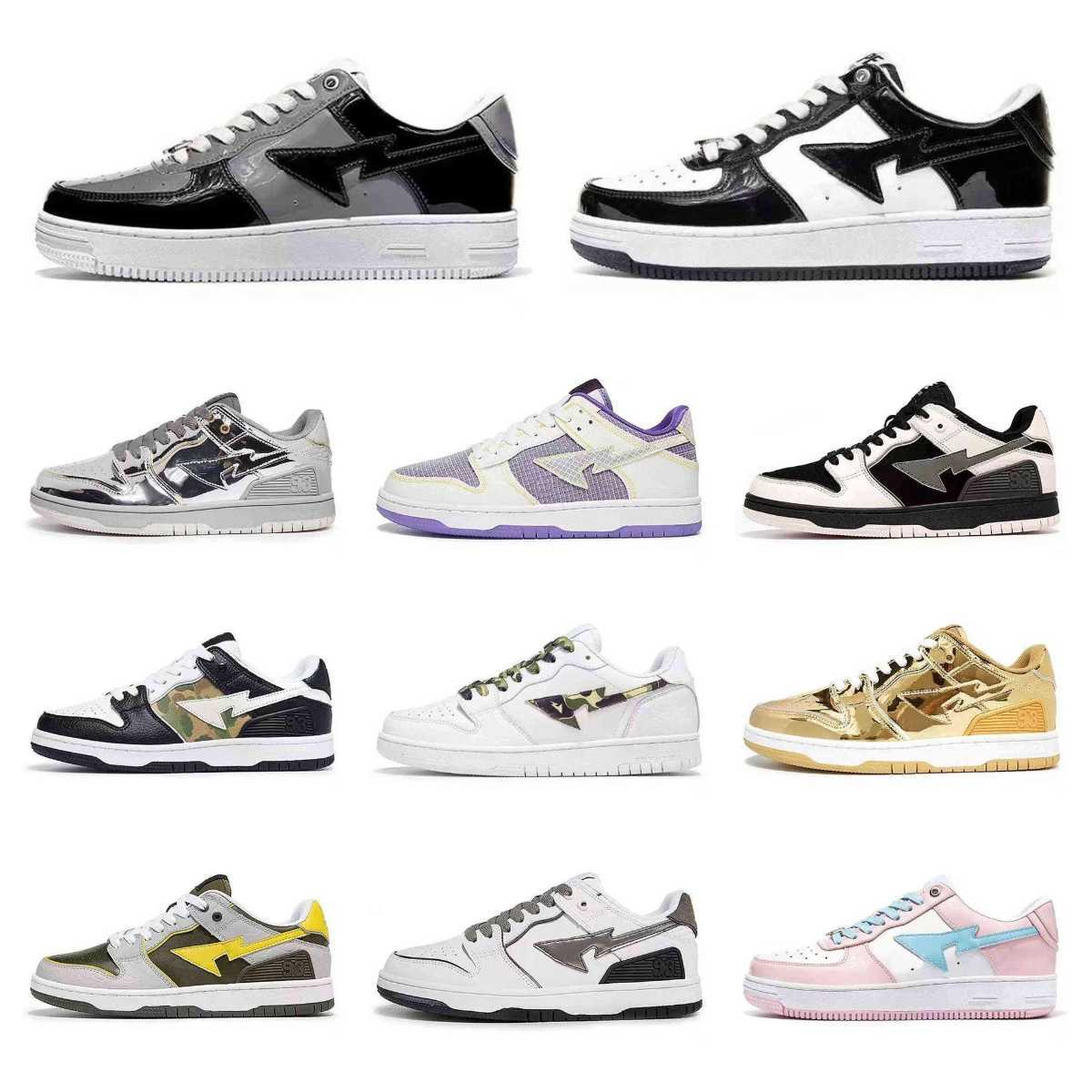 

2023 A Mens Running Shoes Lows Bapestas Baped SK8 Sta Designer Bap Ed Camo Black White Green Red Orange Camouflage Men Women Trainers Sneaker Dad, Shoe size consultation buyer