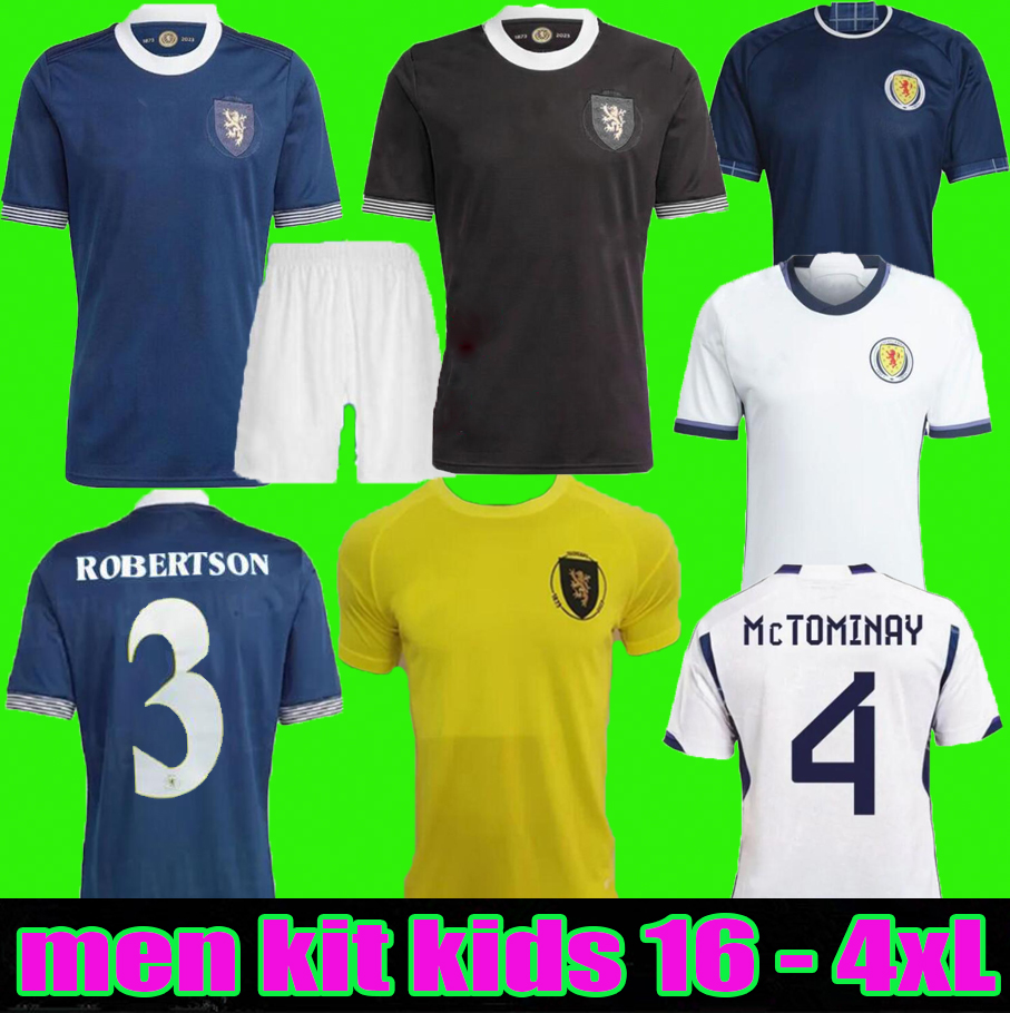

23 24 Scotland 150th Anniversary soccer jerseys home AWAY 22 23 ADAMS McGREGOR ROBERTSON MCGINN football shirts men kids goalkeper black