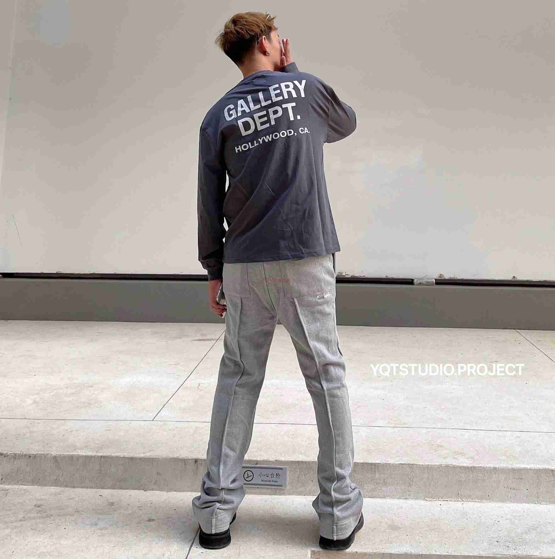 

Designer Clothing Hoodies Fashion Streetwear Gary dept Vintage casual loose long sleeve letter printed cement grey T-shirt trendy Men Women Rock Sweatshirts Hip hop, Shipping fee