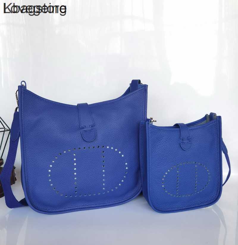 

Evelyn Bag Style Designer Lychee 2023 Layer Tote Bags First Autumn Cowhide Winter h Pattern Men Women's Cross Body Leather Qn0r, Linen blue