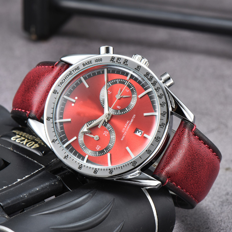 

Omeg Wrist Watches for Men 2023 New Mens Watches All Dial Work Quartz Watch High Quality Top Luxury Brand Chronograph Clock watch leather watch band Men Fashion T02, 10