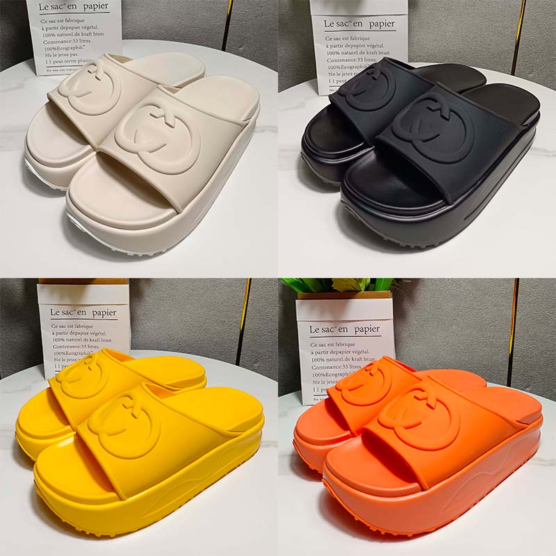 

2023 sandal slipper Internet celebrity burst solid color flat heels leisure thickened outside wear stepping on poop feeling increased 5cm cake slippers, #6