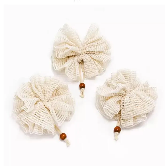 

Ramie Bath Pouf Brushes Exfoliating Home Spa Weave Loofah Shower Rich Foams Bubbles Face Body Scrubber Ball Puff