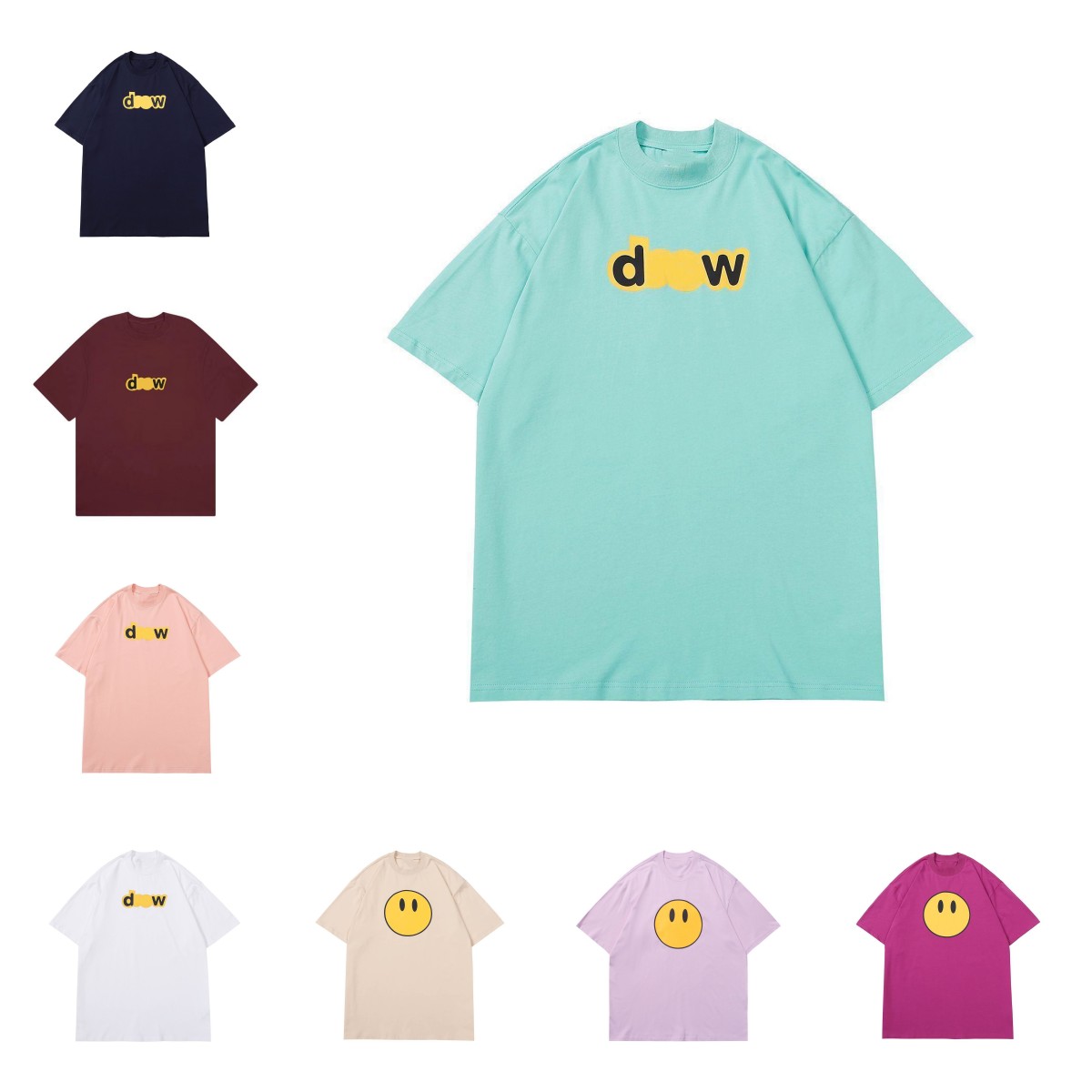 

Mens Designer t shirt Letter smiley tee Women tshirt Summer Trend Graphic printing Short Sleeve Casual shirts Top Round neck High Street loose shirt