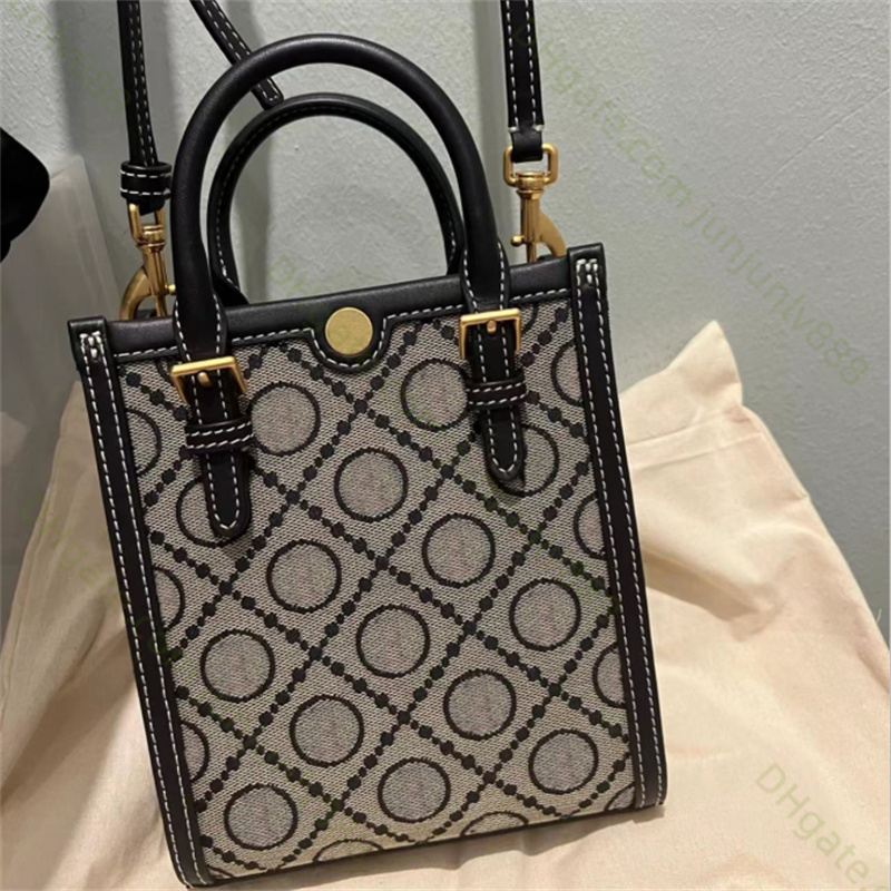 

Mini Canvas Cosmetic Bags Patchwork Shop Handbag Split Crossbody Bags Genuine Leather Thread Letter Triomphe Printing Detachable Belt Strap Fashion Lady Purse, Brown canvas