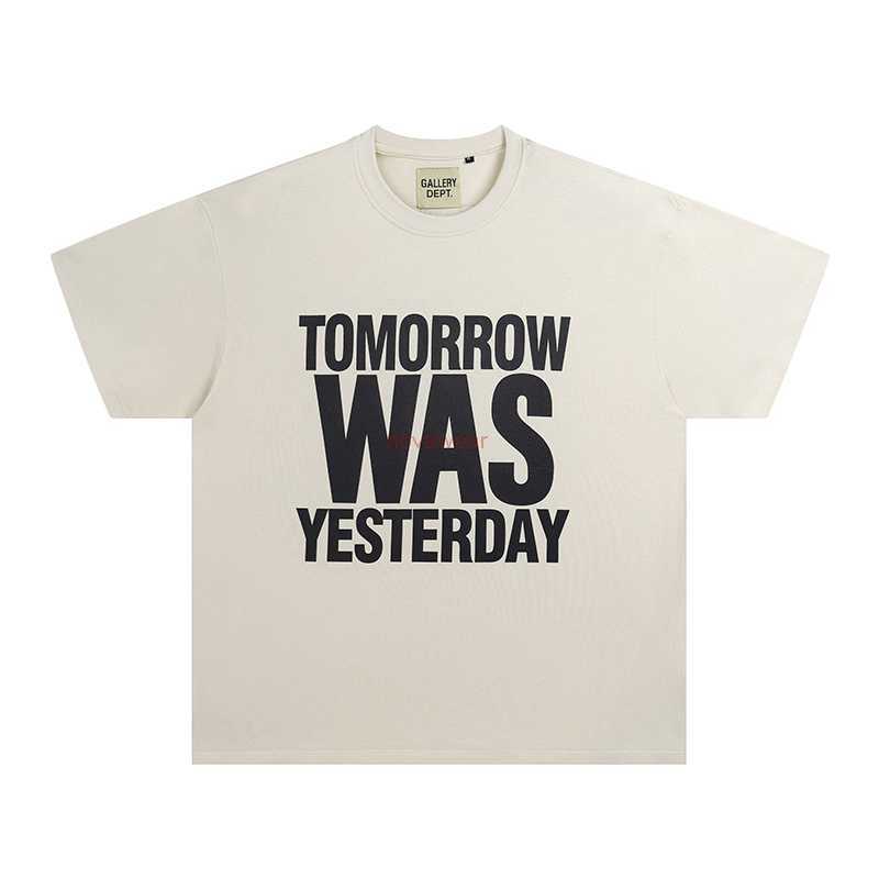 

Fashion Designer Clothing Tees Rock Tshirt Galleryes Depts American Trend brand Letter Printing High Street Men's Women's Loose T-shirt Hip hop TShirts Tops for sale, Creamy-white