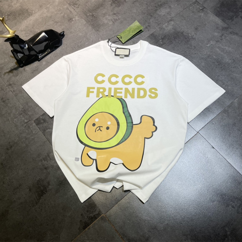

2023 Men Women Designer Tee Mens Womens Quality G Friends Designers T Shirts Luxury Tshirts Polo Shirt Top Tees Summer T-shirt Men Clothing, White