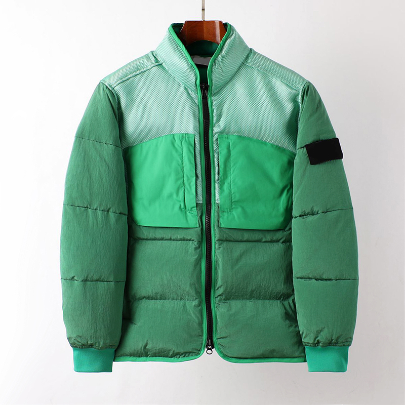 

Brand designers men's parkas High quality nylon down topstoney jacket Size S-XL, Army green