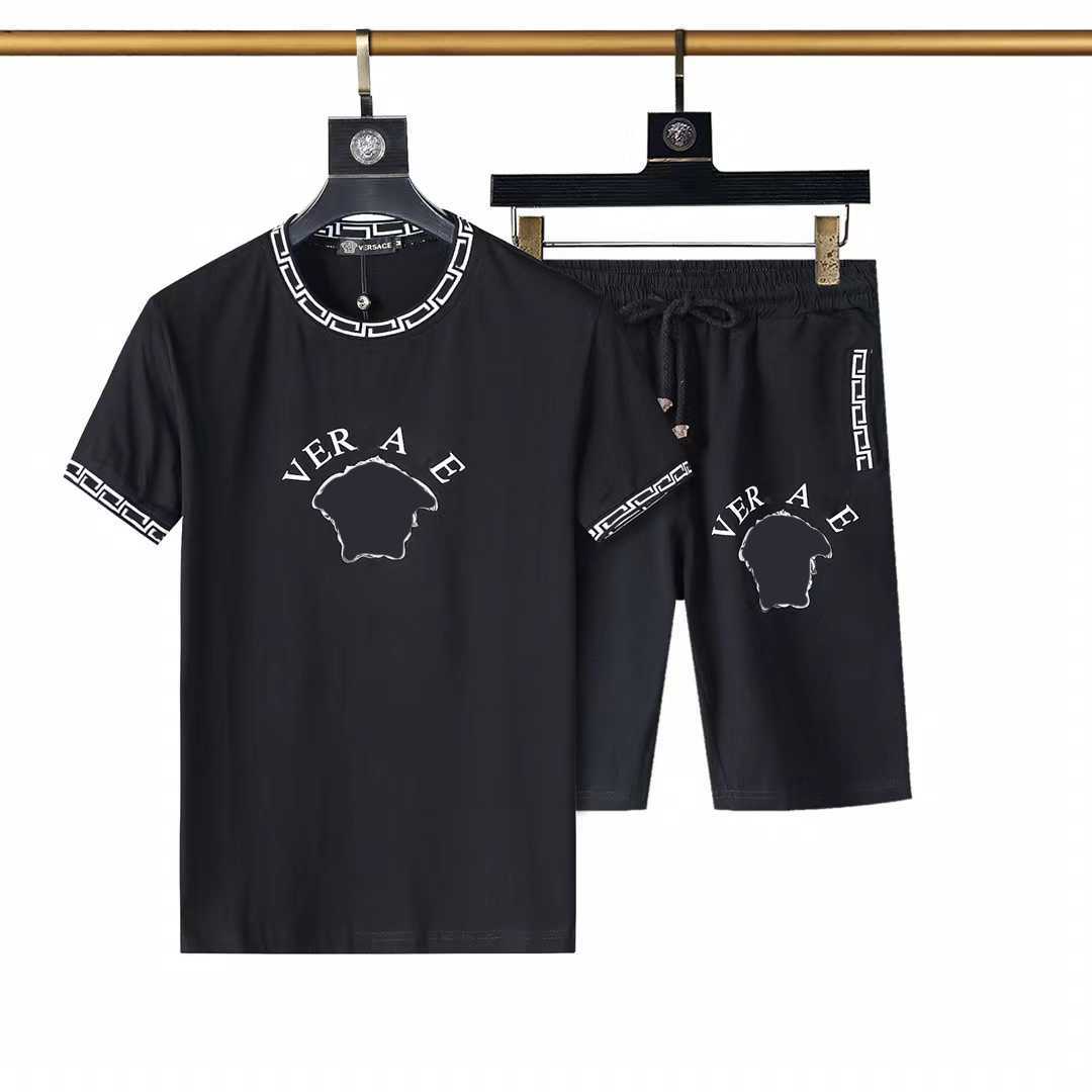 

Men's Tracksuits Sportswear Set Men's Designer Short Sleeve Round Neck Casual Fashion Cotton Brand Set Spring and Summer Men's M-3xl