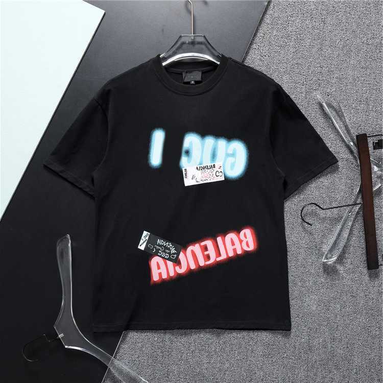 

Fashion Designer Men's T-shirts Brand Casual Letter Print Pattern Round Neck Short Sleeve Wrinkle Proof Cotton Spring/summer New Men's and Women's Top M-xxxl