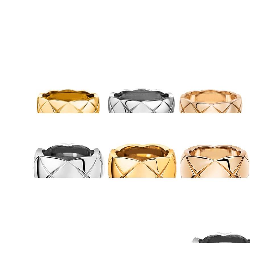 

Couple Rings 2022 Love Crush Ring Mens Womens Diamond Luxury Jewelry Titanium Steel Gold Sier Rose Size Never Fade Nonallergy Ladies Dhnvf