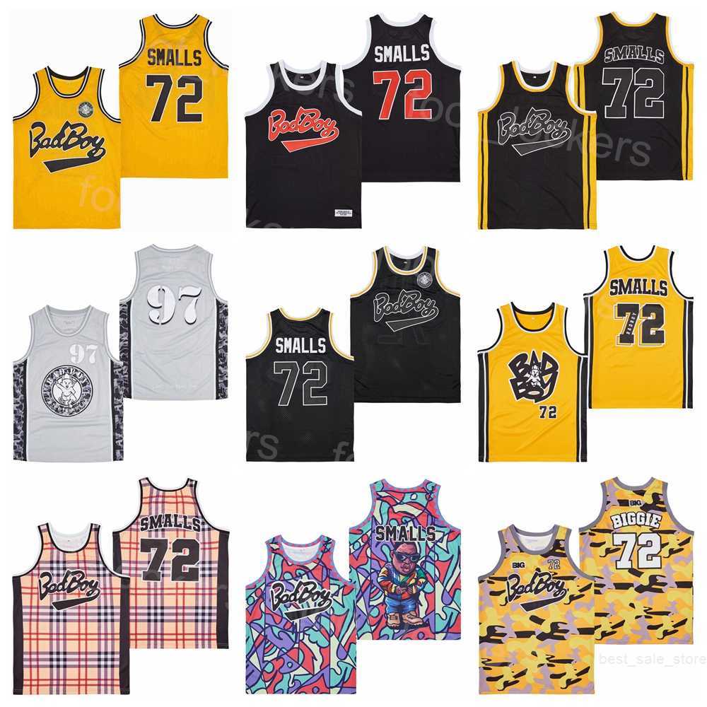 

Moive Bad Boy Basketball Jerseys 72 B.I.G. Biggie Smalls BadBoy Film College 1997 Retro Pure Cotton For Sport Fans University Breathable Pullover Retire Team HipHop, Black