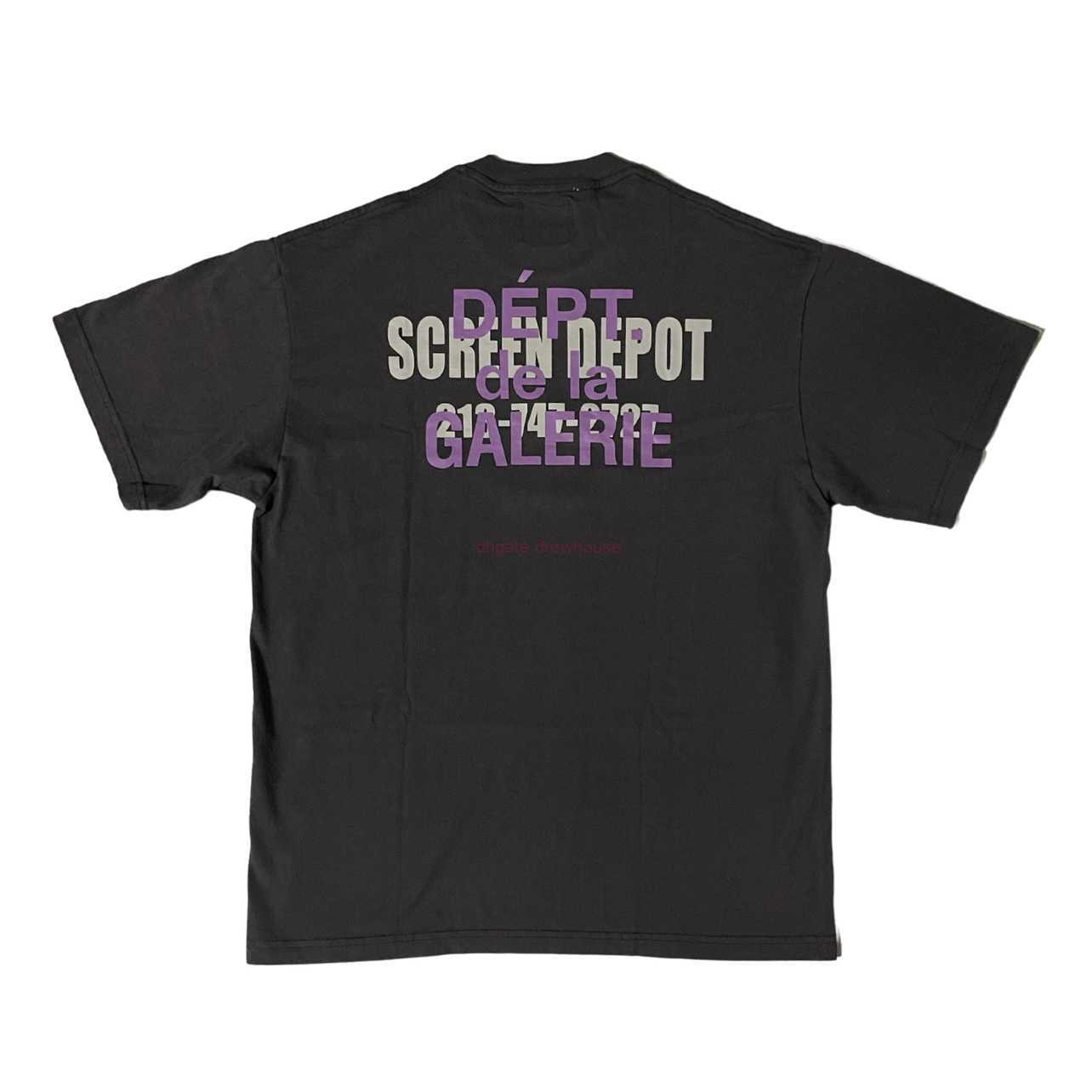 

Fashion Designer Clothing Tees Rock Tshirt Galleryes deptes Screen Depot Vintage Printed g Letter Short Sleeve T-shirt Men Women Casual Streetwear Vintage Hip hop, Dark gray