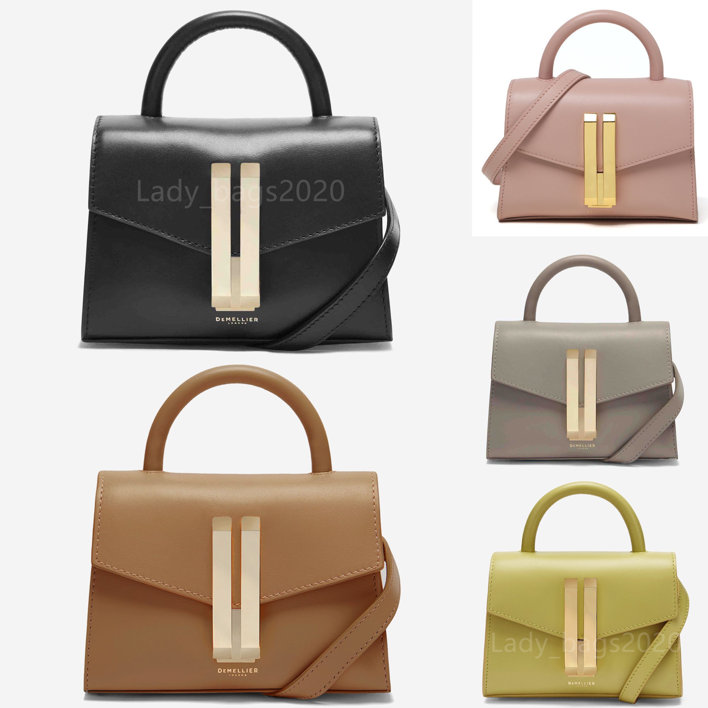 

Demellier Bags Nano Montreal Bag With Handle Square British Minority Tofu Bag Women Crossbody Shoulder Bags Luxury Small Handbags Designer Messenger Handbag, As pic 1-black-x