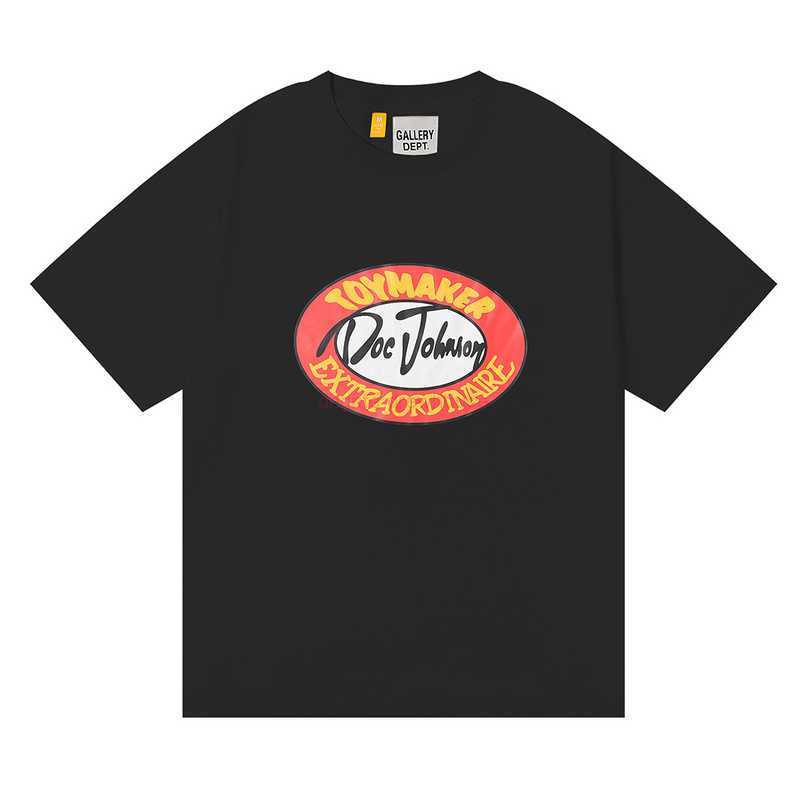 

Fashion Designer Clothing Tees Rock Tshirt Galleryes Depts Creative Letter Stamping Printing Summer Men's Women's Loose Street Casual T-shirt Sportswear 23ss, Black