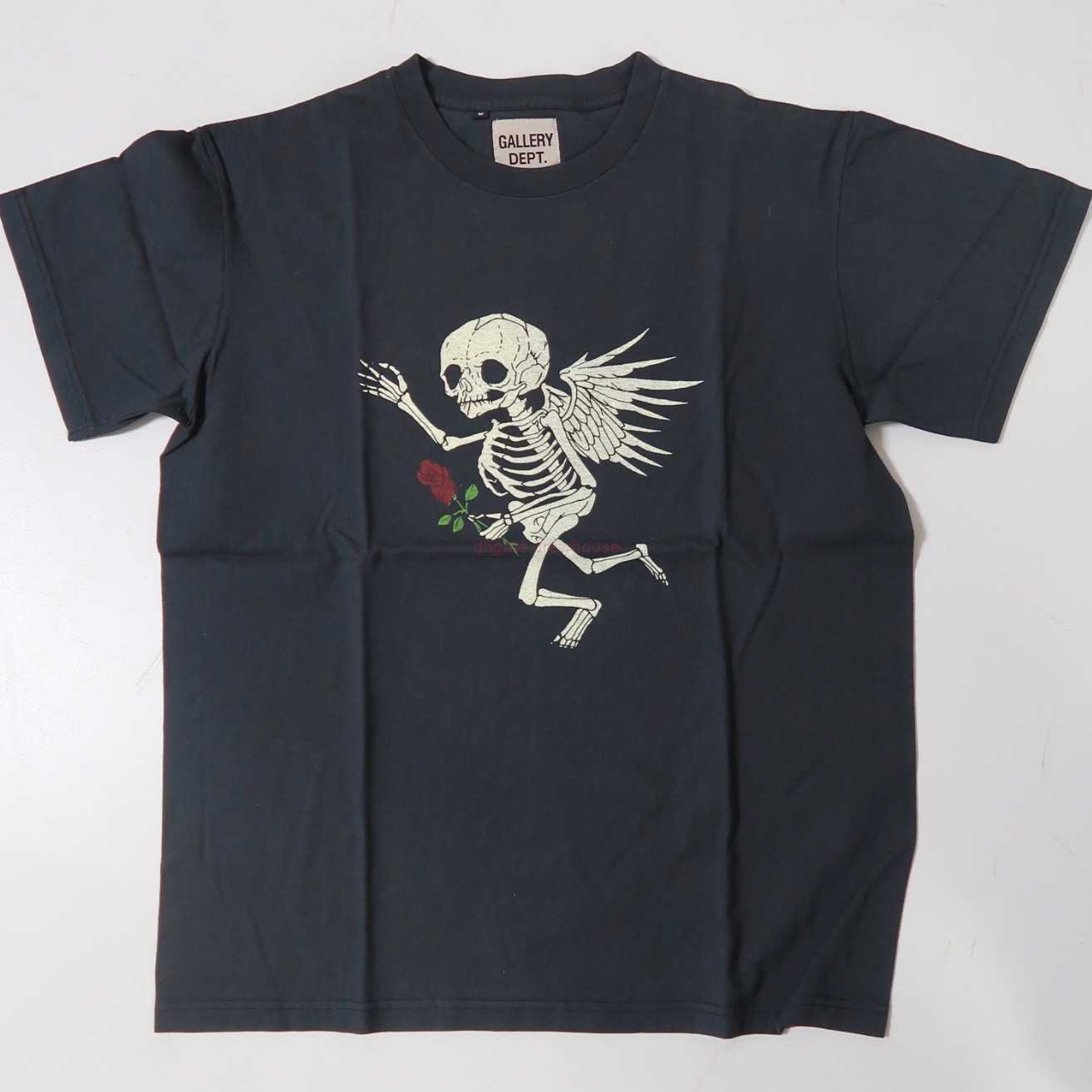 

Fashion Designer Clothing Tees Rock Tshirt Galleryes Depts Cherub Teevintage Skull Rose Wash Make Old Short Sleeve T-shirt Casual Streetwear Vintage Hip hop, Wash black