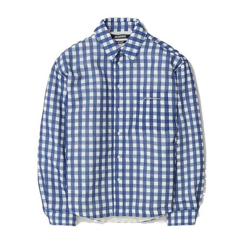 

Designer jacquemes shirt Direct Mail Full Body Plaid Printed Shirt, Oulang