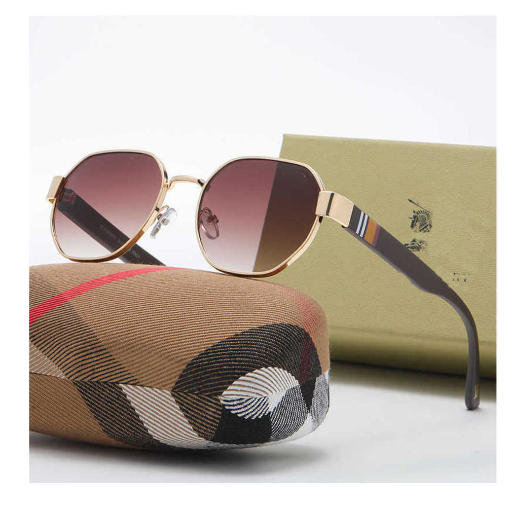 

Brand Luxury Burbrery Sunglasses Trendy Womens Mens Sunglass Sunscreen Temperament Sport Drive UV Proof Strong Light Glasses