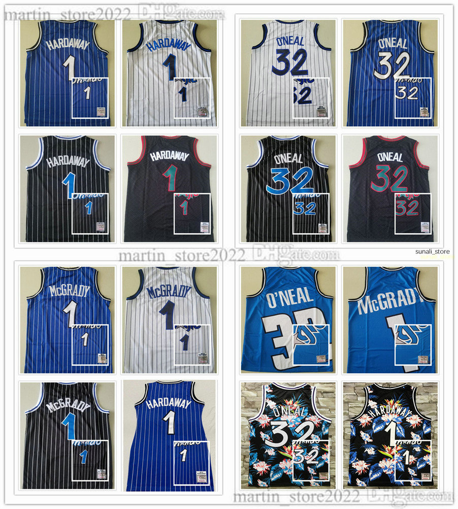 

Stitched Mitchell & Ness Basketball Penny Hardaway Jerseys Tracy McGrady 1 Men Women Lady All Embroidery, Men black