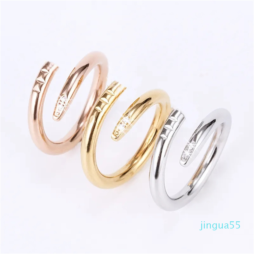 

Love Rings Womens Band Ring Jewelry Titanium Steel Single Fashion Street Casual Couple Classic Gold Silver Rose Optional Size5-10