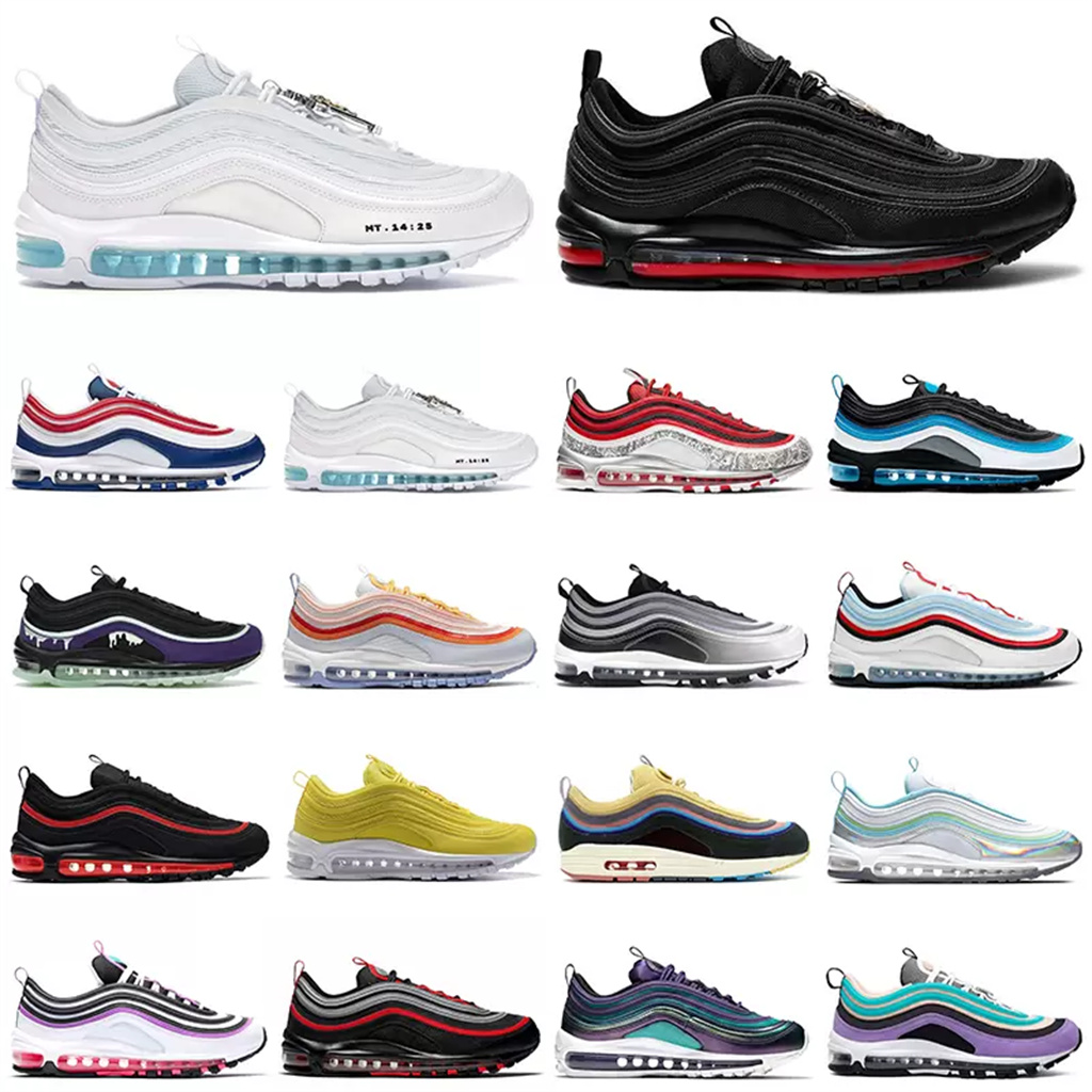 

Mens Running Shoes sports runner 97 Triple white Black Silver Bullet Laser Blue Halloween Woven The Future South Beach Persian Violet men women Sneakers, *15