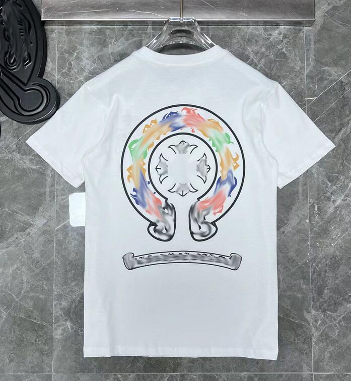 

Fashion Men' T-shirts Heart High Quality Brand Crew Neck Chromes Short Sleeves Tops Tees Ch Women T-shirts Sweater Casual Horseshoe Sanskrit Cross Print Hip Hop 2wfi, A111