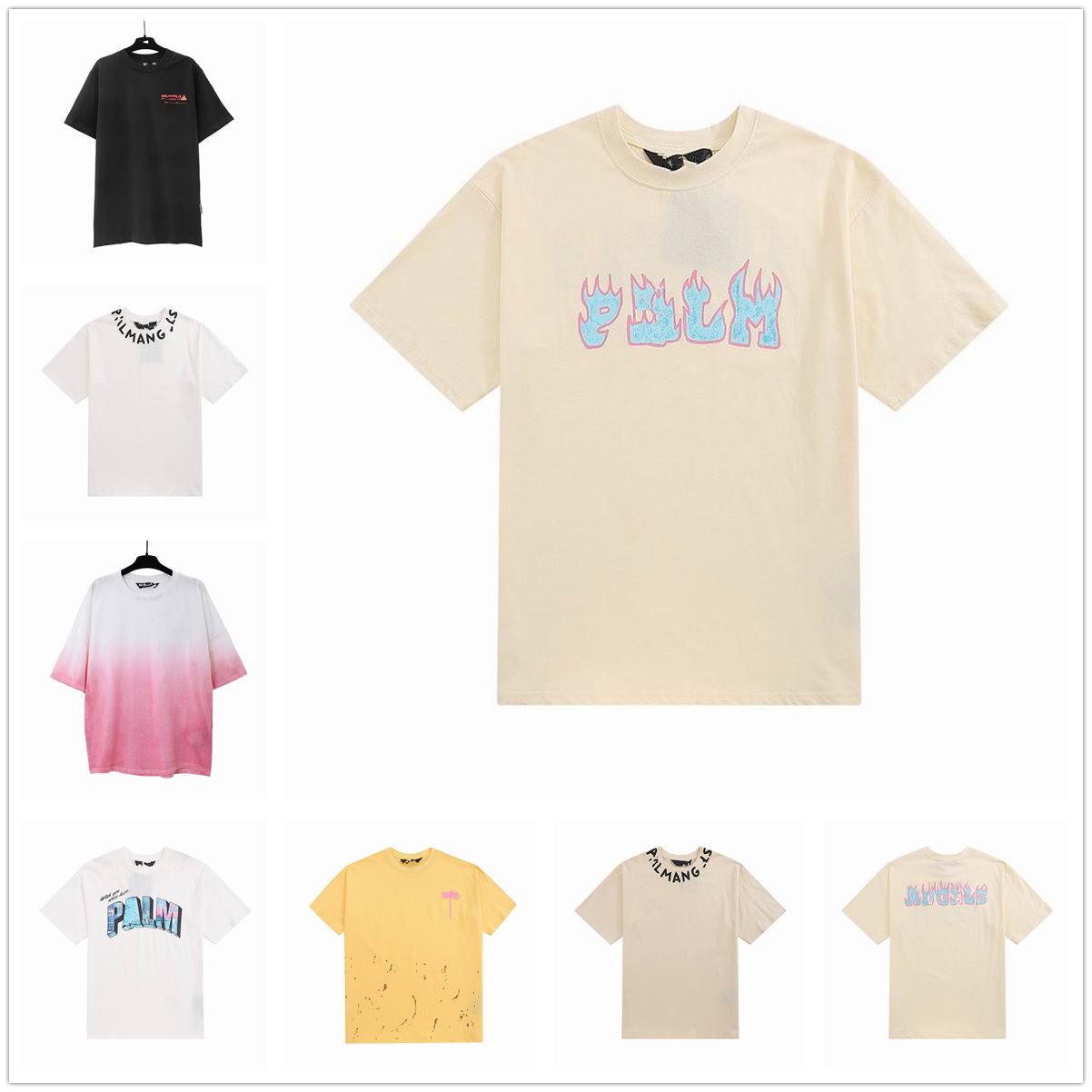 

23SS New UPSIDE DOWN T-SHIRT NEON TEEs PXP PAINTED CLASSIC HURRICANE SKI CLUB CLASSIC TEE Fashion Mens Womens Designers Tee P A Tops Factory