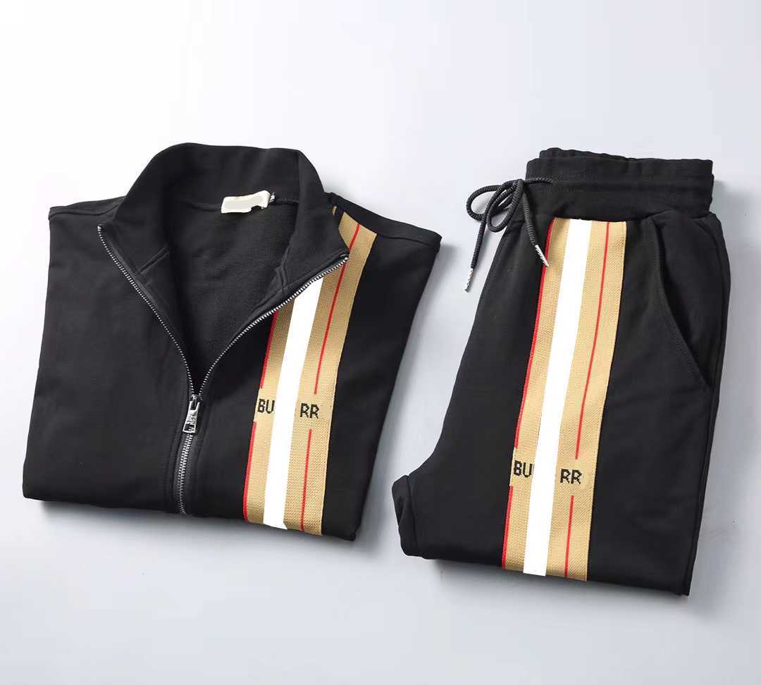 

2023 Men's Tracksuits Designer Men's Sportswear Set Fashion Sweater 100% Cotton Jogging Set Plaid Embroidered Men's Sportswear Sweater Two Piece Set M-3xl