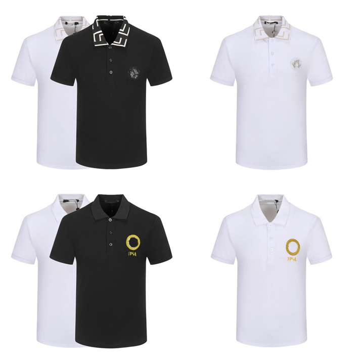 

golf polos for men Luxurious Design Wrinkle Resistant Sweat Absorbing BOSS POLO Casual Comfort Short Sleeve Polo Top Fashion Slim Fit Prince Polo M-3XL02, White