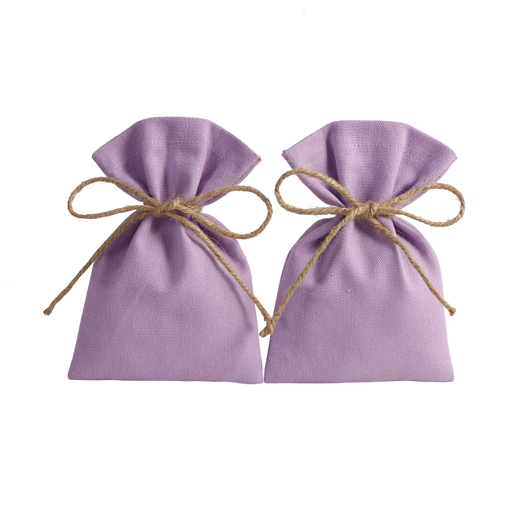 

50pcs Jewelry Packaging Pouch Cotton Canvas Bags Chic Wedding Favor Bags Small Pouch Jewellery Packaging Purple Drawstring Pouches