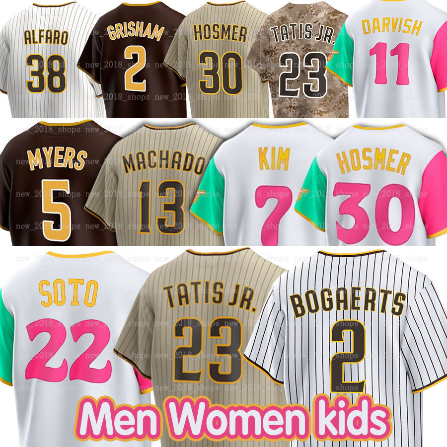 

23 Fernando Tatis Jr. Padres Baseball Jerseys Juan Soto Manny Machado Yu Darvish Josh Hader Jose Azocar Luis Garcia Blake Snell Josh Hader Tom Cosgrove, Men(jiao s)