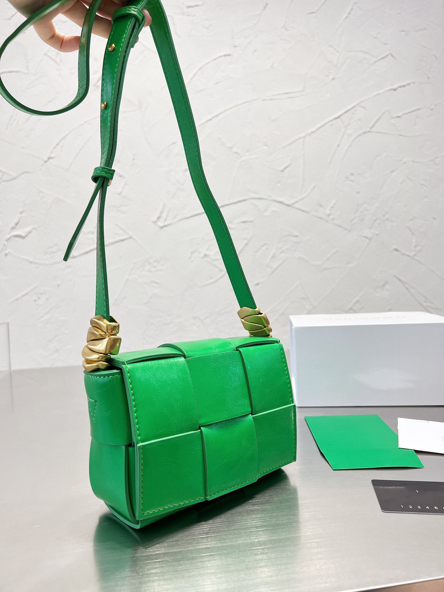 

New Arrival Vintage Designer Green Handbag Soft Leather Small Women's Tofu Bag Adjustable Shoulder Strap Quilted Purse 16.5CM, #11