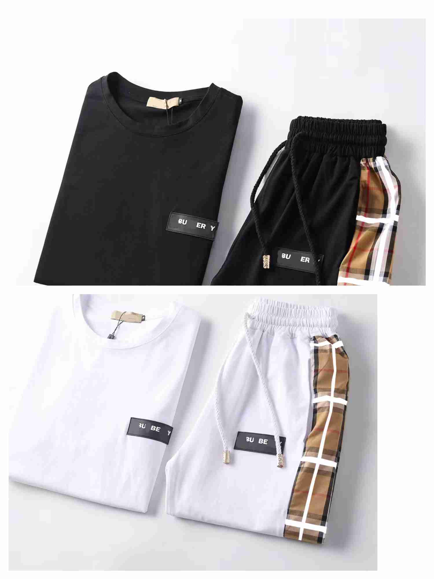 

2023 New Men's Tracksuits Sportswear Set Fashion Set Long Sleeve Sweater Lapel Jogging Set Chest Letter Plaid Print Men's Sportswear Pants Two Piece Set M-3xl