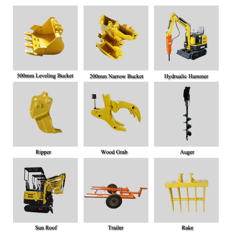 

Large Machinery & Equipment Mini excavator excavator accessories