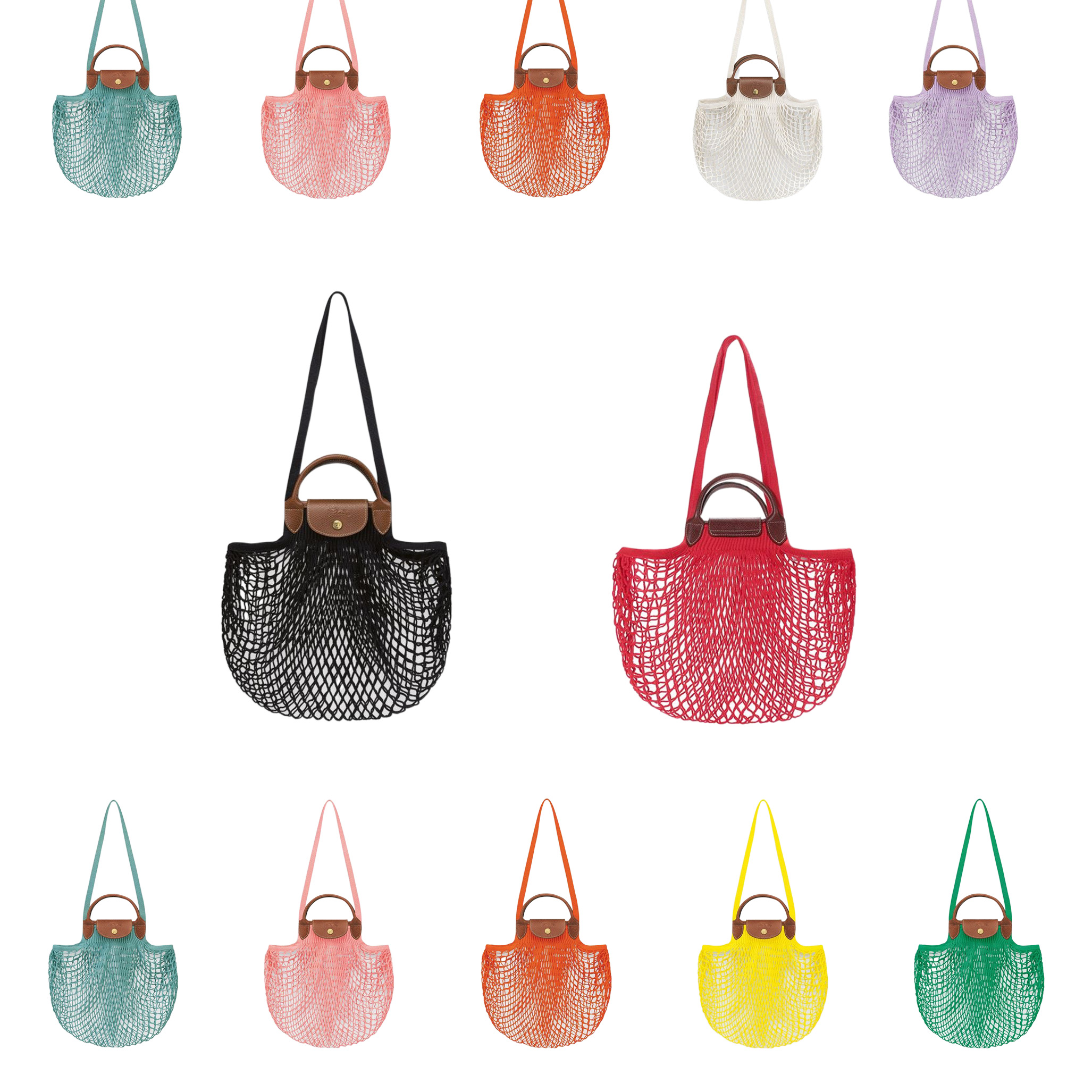 

women weave designer beach net bag mens classic Luxury lady handbag tote crossbody bag longchammp pochette Hobo shoulder bags 2 Sizes high quality clutch travel bags, Yellow