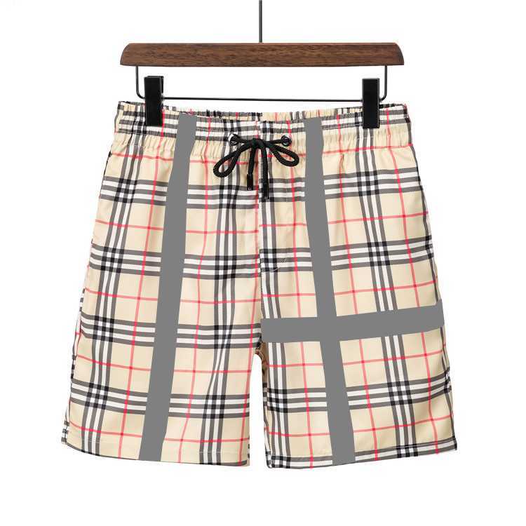 

Men's Shorts Designer Beach Pants Fashion Plaid Black and White Stripe Print Drawcord Loose Pants M-3xl