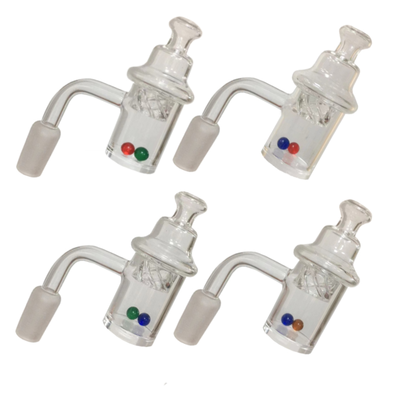 

Quartz Banger 25mm With Cyclone Carb Cap Spinner Terp Pearl Bead Ball Bangers Nail 14mm 90 Degree Heating Rig For Water Pipes Bubbler Hookahs Bongs
