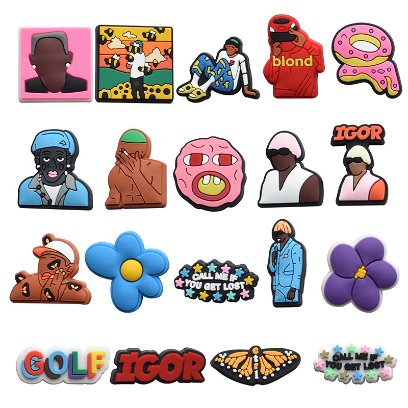 

New Singers Shoe Decoration Charm Accessories Jibbitz for Croc Charms Clog Pins Wristband Bracelets Pins