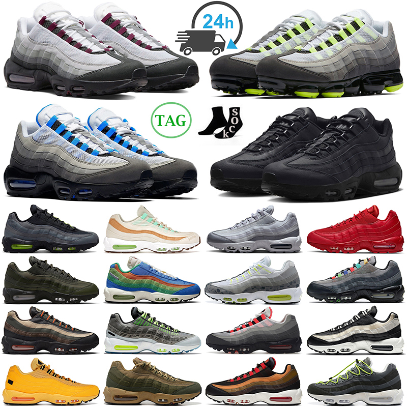 

OG 95 running shoes men women 95s Crystal Blue Dark Beetroot Triple Black White Neon Solar Red Midnight Navy Earth Day Denham mens trainers outdoor sneakers, 16
