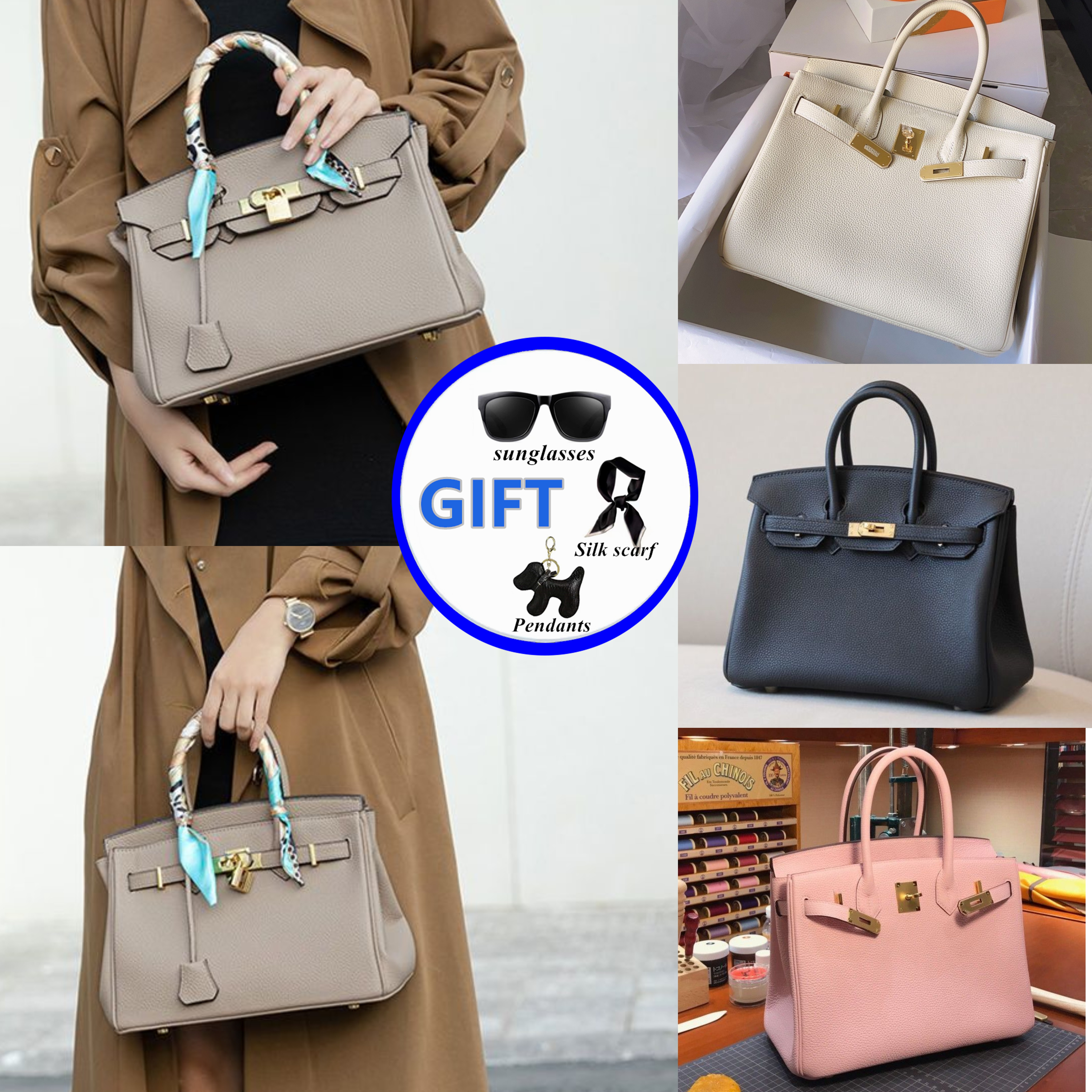 

totes Designer Bag Handbag Birkin bag Women's Large Capacity Handmade Fashion Wallet Leather Bag Luxury Handbag, As shown in the figure