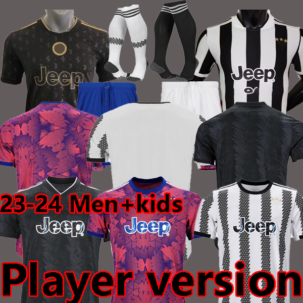 

23/24 fans player soccer jerseys 2023 2024 home away MILIK DI MARIA VLAHOVIC KEAN POGBA CHIESA McKENNIE LOCATELLI top jerseys Kits men Kids unifor Juventus, 13